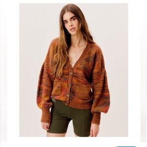 Nwt For Love And Lemons Helena Autumn Tones Cardigan